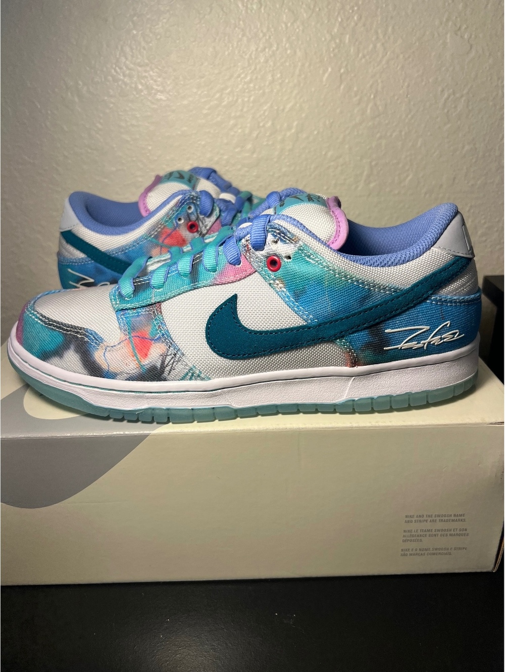 Futura Laboratories x Nike Dunk Low SB 'Bleached Aqua'